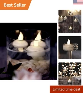 Flameless Floating Candles - Waterproof Tea Lights for Wedding Party Decoration - Picture 1 of 11