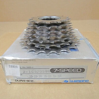 New-Old-Stock Shimano Dura-Ace UniGlide (UG) 7-Speed Freewheel (13x21)...Silver - Image 1 of 3