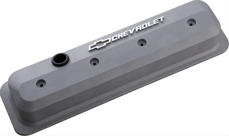 GM Performance 141-842 87-Pre LS Aluminum Valve Covers, Tall, Gray Bowtie / Chev - Image 1 of 1