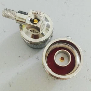 1pc N male right angle crimp RF AV Adapter for RG58 RG142 LMR195 Cable connector - Picture 1 of 3