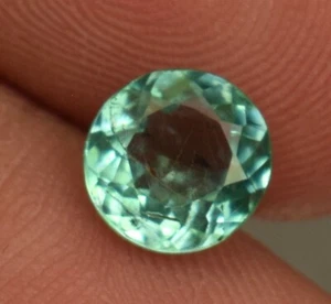 Natural Certified Greenish Blue Apatite Gemstone 1.05 Ct Round Cut Loose Gemston - Picture 1 of 5