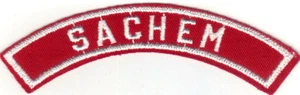 BOY SCOUT SACHEM (COUNCIL) RED & WHITE HALF STRIP 1/2RW  - Picture 1 of 1