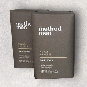 2 x Method Men Bar Soap CEDAR + CYPRESS 6 oz EA Vegan Plant Based - Picture 1 of 4