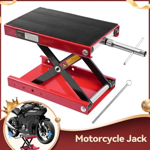 1100lb Motorcycle Scissor Jack Lift Wide Deck T Handle Hoist Stand ATV Bike USA - Picture 1 of 10