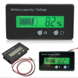 12V 24V 36V 48V Säure Blei Lithium Batterie Kapazität Anzeige Tester Voltmeter - Bild 1 von 9