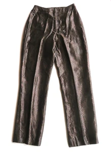 Pantalones Linda Allard Ellen Tracy Animal Estampado Pitón Marrón Beige Talla 4 Nuevos con Etiquetas - Imagen 1 de 6