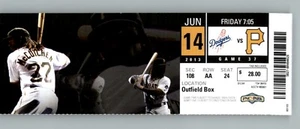 Los Angeles Dodgers vs Pittsburgh Pirates 6/14/2013 Ticket - Andrew McCutchen - Picture 1 of 2