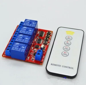 New 4CH 12V Wireless ON/OFF Switch Infrared Remote Control Module IR Receiver - Picture 1 of 2