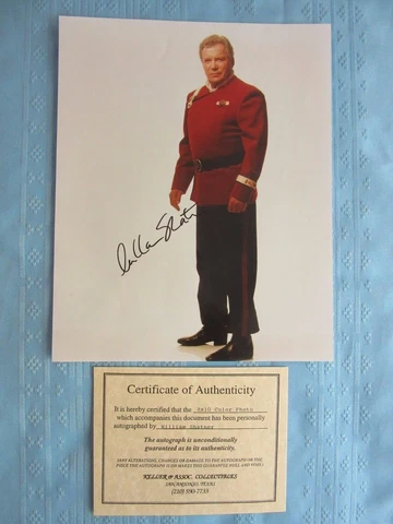 ULTRA RARE SIGNED ORIGINAL W/COA WILLIAM SHATNER KIRK STAR TREK COLOR 8X10 PHOTO Cover
