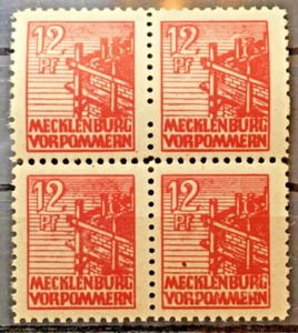 SBZ MiNr. 36yzb im Luxus Viererblock postfrisch gepr. Kramp BPP Mi 440.-€ - Bild 1 von 2