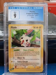 Plusle Cgc 9 Mint EX Dragon Holo Rare 8/97 psa Card Pokémon Pokemon 2003 Nice - Picture 1 of 11