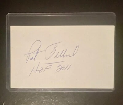 PAT GILLICK AUTHENTIC AUTOGRAPHED 3 X 5 CARD HOF'ER PHILLIES BASEBALL - Image 1 of 4