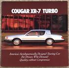 MERCURY COUGAR XR-7 TURBO Large Format USA Car Sales Brochure 1984