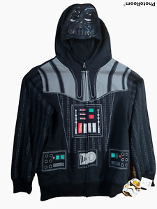 New Disney Star Wars Darth Vader Childs Black Hooded Jacket Size XL Long Sleeve