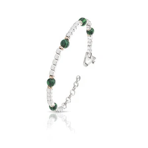 Armband Herren aus Silber 925%, Malachit Und Diamant Schwarz Karat - Bild 1 von 1