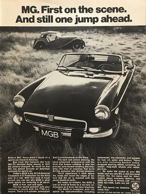 MGB British Leyland Motors 1974 anuncio impreso primero - todavía un salto por delante de colección años 70 Foto 1 de 4