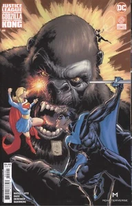 FUNDA DE LA LIGA DE LA JUSTICIA VS GODZILLA VS KONG #4 B WHILCE PORTACIO KONG CARD STOCK VA - Imagen 1 de 1