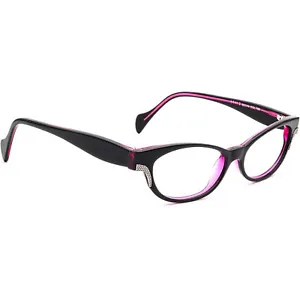 Face A Face Eyeglasses Terry 2 COL 759 Black/Purple Cat Eye 50[]14 130 Handmade - Picture 1 of 6