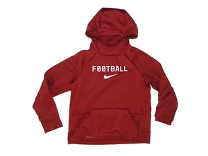 NIKE FOOTBALL Red Warm Swoosh HOODIE SWEATSHIRT Athletic Player Gym Kid YOUTH L - Picture 1 of 7