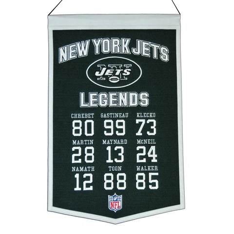 NEW YORK JETS LEGENDS BANNER RING OF HONOR GASTINEAU MCNEIL NAMATH NEW Cover