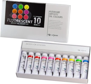 Kusakabe Artist Oil Paint Set - 10 Colors Professional Painting Japan - Picture 1 of 3