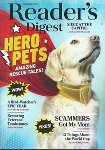 READER'S DIGEST - NOV 2022 - RESCUE TALES OF HERO PETS - HISTORY OF FRENCH FRIES - Picture 1 of 1