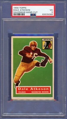 1956 Topps Dale Atkeson Redskins Advertising Promo Salesman Sample PSA 3 - Image 1 of 2