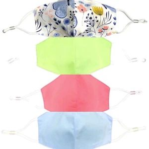 4 Pack Child-Face Masks-4to10 years-20 Filters- Summer-Inside Cotton Lining - Picture 1 of 7