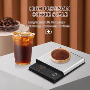 Mini Scale Digital Coffee Scale High Precision Rechargeable Scale UK - Picture 1 of 13