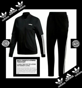 ❤ADIDAS BACK 2 BASICS 3 STREIFEN TRAININGSANZUG: JACKE & HOSE GR. XS/UK 6/8 ~NEU MIT ETIKETT!❤ - Bild 1 von 12
