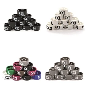 Tex-Clip® XXS-5XL juego de 25 anillos de tamaño buscador de tallas pestaña percha - Imagen 1 de 17