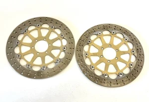 Genuine Ducati 748 996 998 Steel Carrier 320mm Brembo Front Brake Rotors Discs - Picture 1 of 10