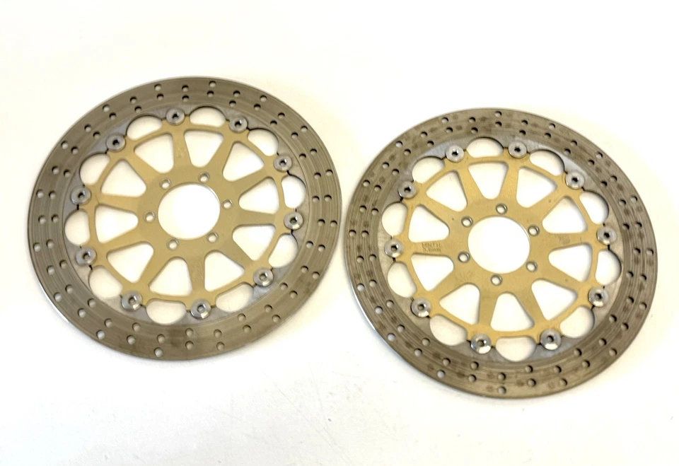 Genuine Ducati 748 996 998 Steel Carrier 320mm Brembo Front Brake Rotors Discs - Image 1 of 4