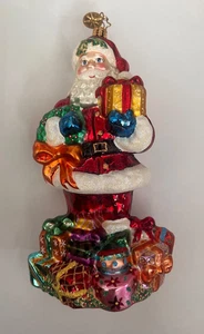 CHRISTOPHER RADKO WEIHNACHTSMANN BORTE UND SCHÄTZE ORNAMENT - Bild 1 von 2