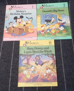 Mickeys Young Readers Library Bantam book lot of 3 books 1, 2, 11 Hardcover 1990 - Picture 1 of 12