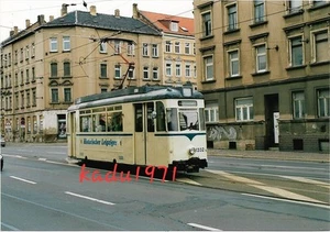 A77) Foto Leipzig Möckern LVB Straßenbahn, Gotha Tw. 1332 Historischer Leipziger - Bild 1 von 2