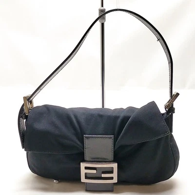 NO TARIFF Fendi Hand Bag Black Polyester 2277947 - Image 1 of 4