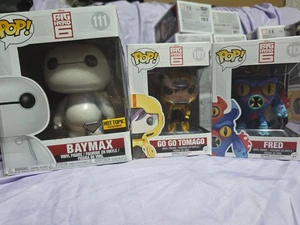 Funko Pop! Paquete Disney- Big Hero 6 - Baymax #111, Go Go Tomago #107, Fred #113 - Imagen 1 de 6