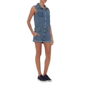 Rag & Bone Denim Collared Romper Size S - Picture 1 of 4