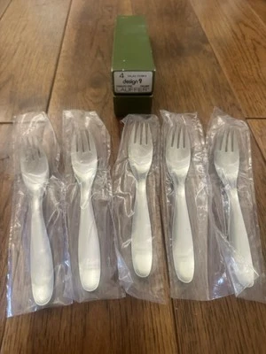 Lauffer DESIGN 9 SALAD FORKS Stainless Flatware Finland Set of 5 ~ New in Box - Image 1 of 2