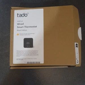 Tado Add on Wired Smart Thermostat Wireless Temperature Sensor Black Edition - Picture 1 of 4