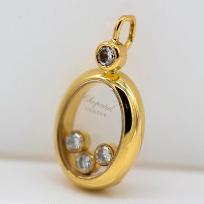 Chopard Anhänger 750/18K Gelbgold Diamanten ca. 0,12ct F/VVS 20,6mm - Bild 1 von 2