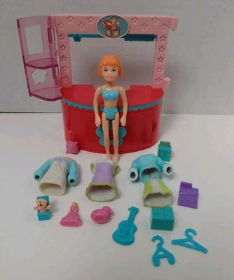 Vintage Polly Pocket Designer Mall Toy Store Playset With Lea Doll 2002 Mattel - Image 1 of 4