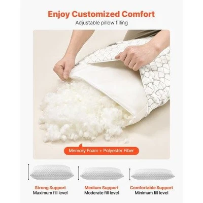 Almohada de cama para dormir tamaño king almohada de hotel de calidad de lujo con memoria Foto 1 de 4