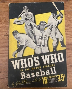 Vintage Book - Who's Who Baseball - 15th Edition - 1947 - AUTHENTIC - Picture 1 of 9