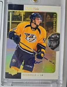 2015-16 UD Sp Authentic Hockey Kevin Fiala Premier Prospect On Card Auto  - Bild 1 von 2