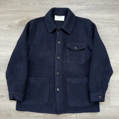 A DAY’S MARCH Original Wool Overshirt Jacket Navy Blue Mens Size Large - Image 1 of 4