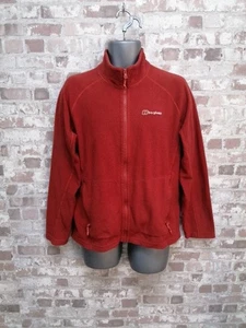 Berghaus Hiking Fleece Top Orange Full Zip Long Sleeve Men's UK MEDIUM - Picture 1 of 14