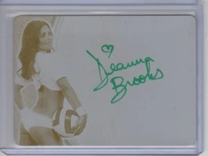 2011 Bench Warmer Soccer Yellow Printing Plate Autograph Deanna Brooks 1/1 Auto - Picture 1 of 2