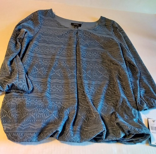 ALYX Vita contadina con fascia in pizzo blu foderata. MEDIA DONNA. NUOVO